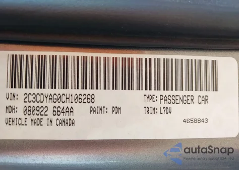 2012 Dodge Challenger Sxt from USA, damaged, VIN 2C3CDYAG0CH106268